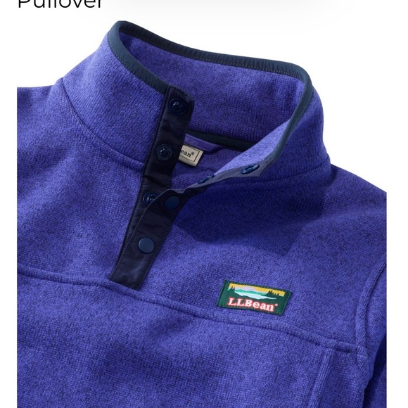 Kids' L.L.Bean Sweater Fleece, Pullover, M 10/12 - Picture 4 of 11